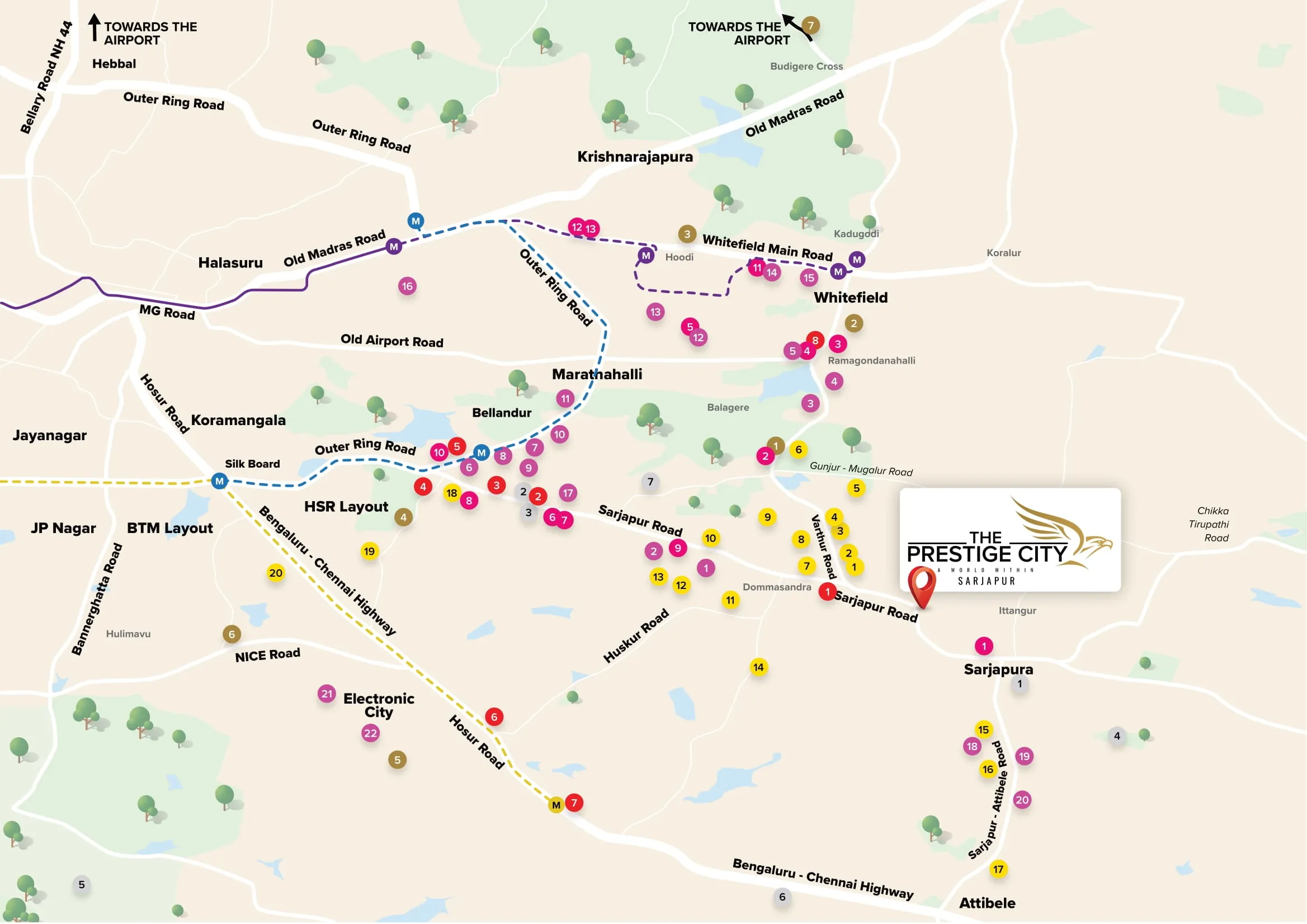 Prestige Meridian Park Location Map